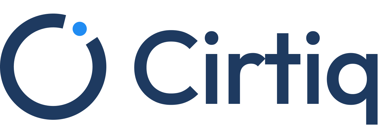 Cirtiq horizontal lockup, navy on light